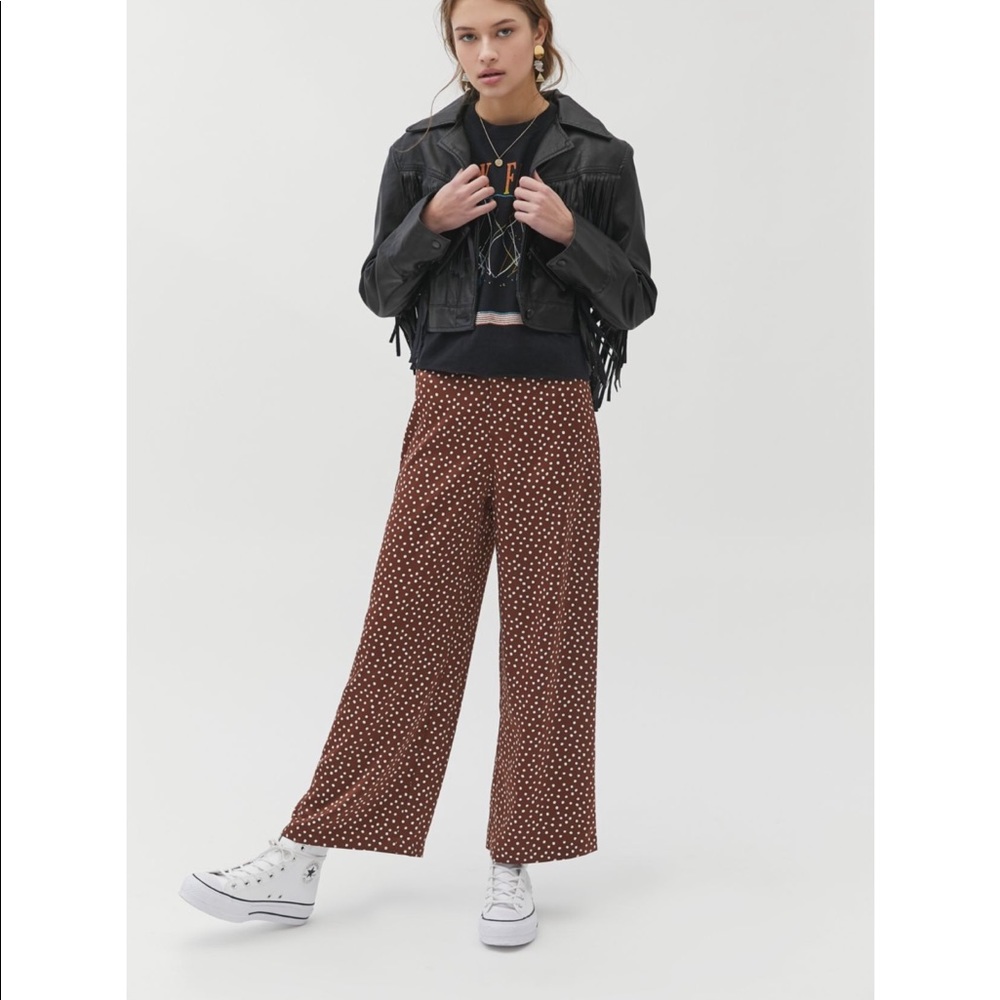 Urban Outfitters Satin Wide Leg Pant